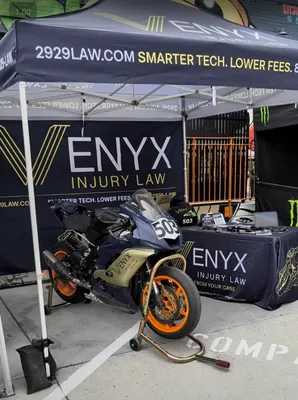 I am a personal injury attorney and motorcycle racer in Denver CO This is my canopy and race bike that I take to races and motorcycle events