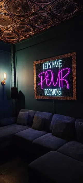 CustomCanvasNow.Com - Let's Make Pour Decisions Neon Signs