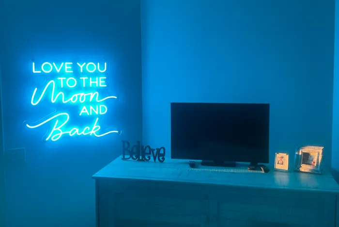 CustomCanvasNow.Com - I Love You To The Moon And Back Neon Sign