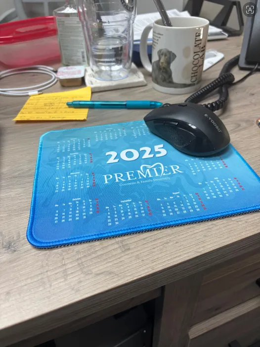 CustomCanvasNow.Com - Light Blue Calendar Mouse Pad