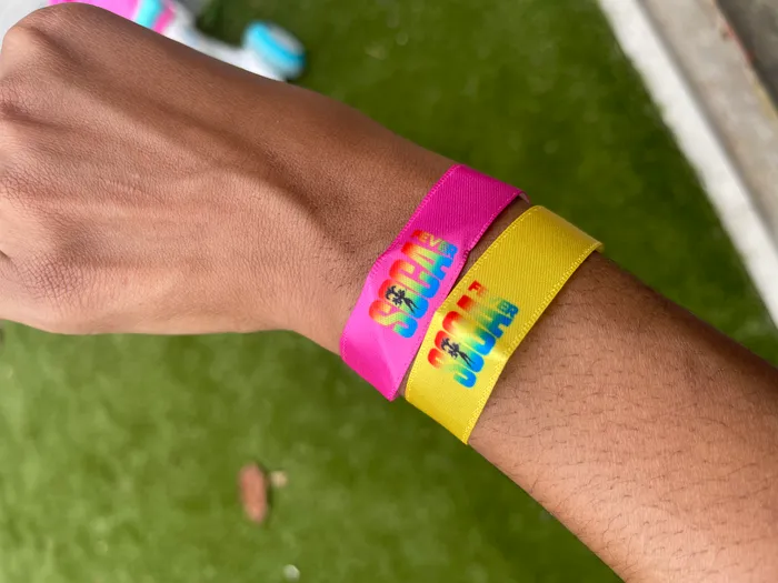 CustomCanvasNow.Com - Full Color Satin Cloth Wristbands