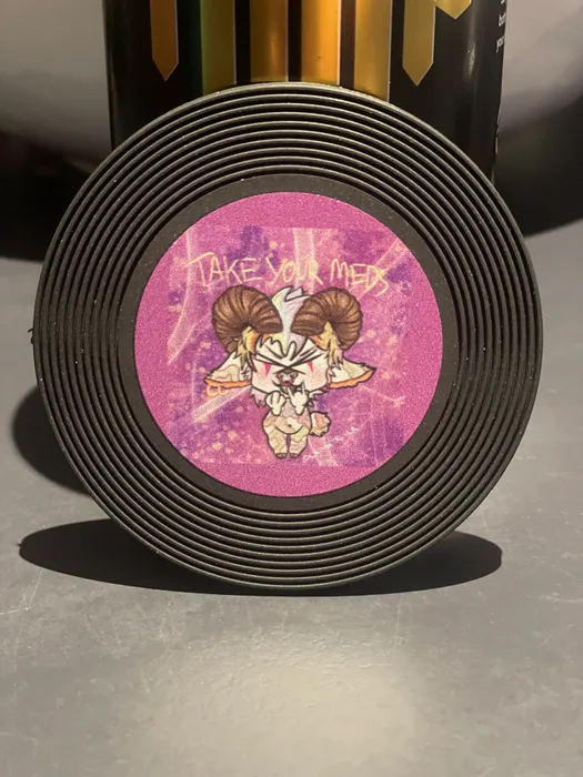 CustomCanvasNow.Com - Soft Plastic Record Coaster