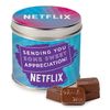 Round Tin with Molded Chocolates 