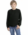 Youth Cotton Long Sleeve T-Shirt BLACK