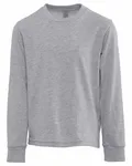 Youth Cotton Long Sleeve T-Shirt Heather Gray