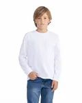 Youth Cotton Long Sleeve T-Shirt WHITE