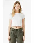 Ladies' Micro Ribbed Baby T-Shirt Solid Wht Blend