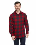 Woven Plaid Flannel With Biased Pocket RED