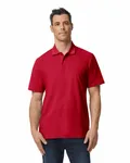 Men's Softstyle Double Pique Polo Cherry Red