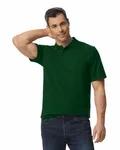 Men's Softstyle Double Pique Polo Forest Green