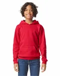 Youth Softstyle Midweight Fleece Hooded Sweatshirt RED