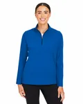 CrownLux Performance® Ladies' Windsor Welded Quarter-Zip FRENCH BLUE