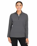 CrownLux Performance® Ladies' Windsor Welded Quarter-Zip Graphite