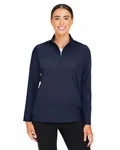 CrownLux Performance® Ladies' Windsor Welded Quarter-Zip Navy