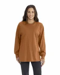 Unisex Heavyweight Cotton Long Sleeve T-Shirt Clay