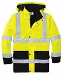 CornerStone - ANSI 107 Class 3 Waterproof Parka. CSJ24 Safety Yellow/ Black