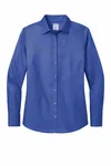 Brooks Brothers Women's Wrinkle-Free Stretch Nailhead Shirt BB18003 Cobalt Blue