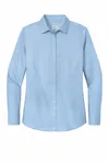 Brooks Brothers Women's Wrinkle-Free Stretch Nailhead Shirt BB18003 Newport Blue