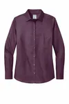 Brooks Brothers Women's Wrinkle-Free Stretch Nailhead Shirt BB18003 Navy Blazer/ Vintage Port