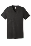 Bella + Canvas Unisex Jersey Short-Sleeve V-Neck T-Shirt Charcoal Marble