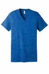 Bella + Canvas Unisex Jersey Short-Sleeve V-Neck T-Shirt True Royal Marble