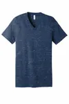 Bella + Canvas Unisex Jersey Short-Sleeve V-Neck T-Shirt NAVY MARBLE