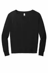 District Women's Featherweight French Terry Long Sleeve Crewneck DT672 BLACK