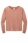 District Women's Featherweight French Terry Long Sleeve Crewneck DT672 Nostalgia Rose Heather
