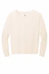 District Women's Featherweight French Terry Long Sleeve Crewneck DT672 Gardenia