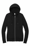 District Women's Featherweight French Terry Full-Zip Hoodie DT673 BLACK