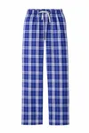 District Women's Flannel Plaid Pant. DT2800 Deep Royal
