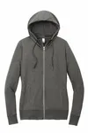 District Women's Featherweight French Terry Full-Zip Hoodie DT673 Washed Coal