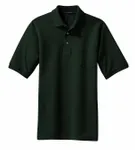 Port Authority Heavyweight Cotton Pique Polo with Pocket. K420P Dark Green