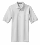 Port Authority Heavyweight Cotton Pique Polo with Pocket. K420P WHITE