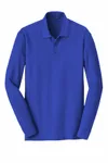 Port Authority Long Sleeve Core Classic Pique Polo. K100LS TRUE ROYAL