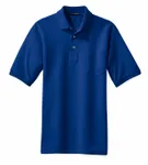 Port Authority Heavyweight Cotton Pique Polo with Pocket. K420P ROYAL