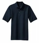 Port Authority Heavyweight Cotton Pique Polo with Pocket. K420P Navy