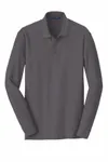 Port Authority Long Sleeve Core Classic Pique Polo. K100LS Graphite
