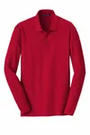 Port Authority Long Sleeve Core Classic Pique Polo. K100LS Rich Red
