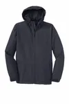 Port Authority Hooded Charger Jacket. J327 Battleship Grey