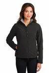 Port Authority Women's Glacier Soft Shell Jacket. L790 Smoke Grey/ Chrome