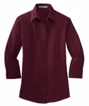 Port Authority Women's 3/4-Sleeve Easy Care Shirt. L612 Burgundy