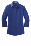Port Authority Women's 3/4-Sleeve Easy Care Shirt. L612 Mediterranean Blue