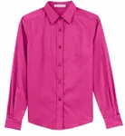 Port Authority Women's Long Sleeve Easy Care Shirt. L608 Tropical Pink