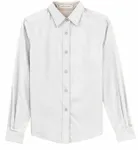 Port Authority Women's Long Sleeve Easy Care Shirt. L608 White/ Light Stone