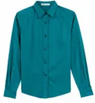 Port Authority Women's Long Sleeve Easy Care Shirt. L608 Teal Green