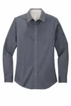 Port Authority Women's Long Sleeve Easy Care Shirt. L608 Steel Grey/ Light Stone