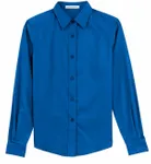 Port Authority Women's Long Sleeve Easy Care Shirt. L608 Strong Blue