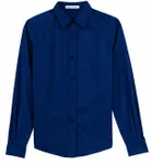 Port Authority Women's Long Sleeve Easy Care Shirt. L608 Mediterranean Blue