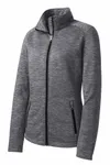 Port Authority Women's Digi Stripe Fleece Jacket. L231 BLACK